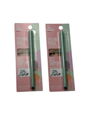 Le Mercerie Black Eyeliner Pencil Twist Sharpen Self Sharpening 2 Pack